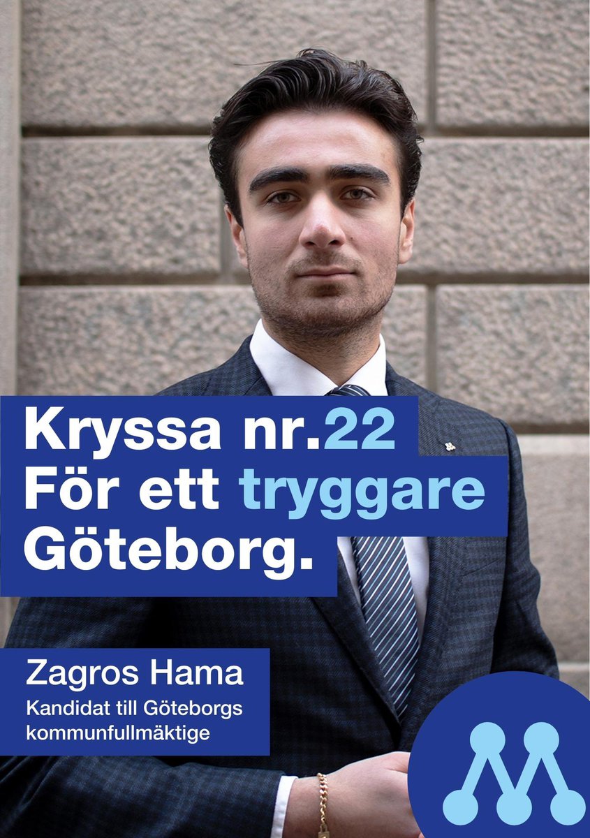 ZagrosHama's tweet photo. Kära följare, bor du inom Göteborgs kommun och tänker rösta på Moderaterna vill jag passa på att ödmjukt be om ditt förtroende och din röst, för ett tryggare Göteborg.

Kryssa nr. 22 till kommunen på Moderaternas valsedel. Tack. https://t.co/yQ1kaq5wSG