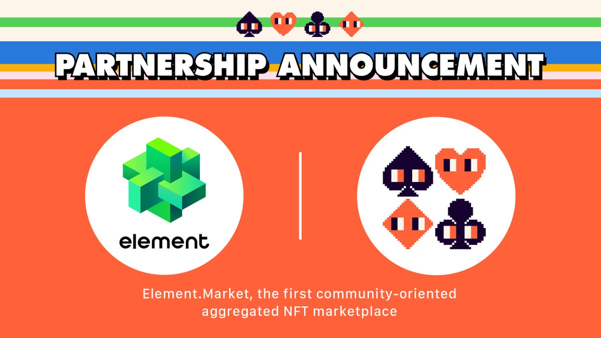 Element_Market's tweet photo. 🌟https://t.co/veTozvzRJO X OnchainShufflers 

⚡️Onchain Shufflers NFT @ShufflersNFT is a project to compose with Nouns, CryptoPunks, Loot, and more!  

#Giveaway 8🐙 #WL Spots  

👇 To Enter  
✅ Follow @Element_Market &amp; @ShufflersNFT
✅ Like+RT+Tag 3
⏰ 24hrs https://t.co/0zK4Vm7LCX