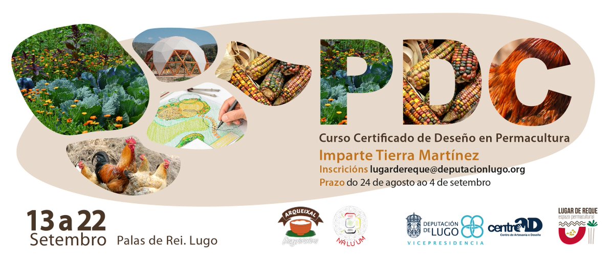 Ampliamos a oferta formativa en #permacultura con este curso de deseño en <a href="/arqueixal/">Arqueixal</a> 

Programa⤵️
deputacionlugo.gal/gl/node/78125
