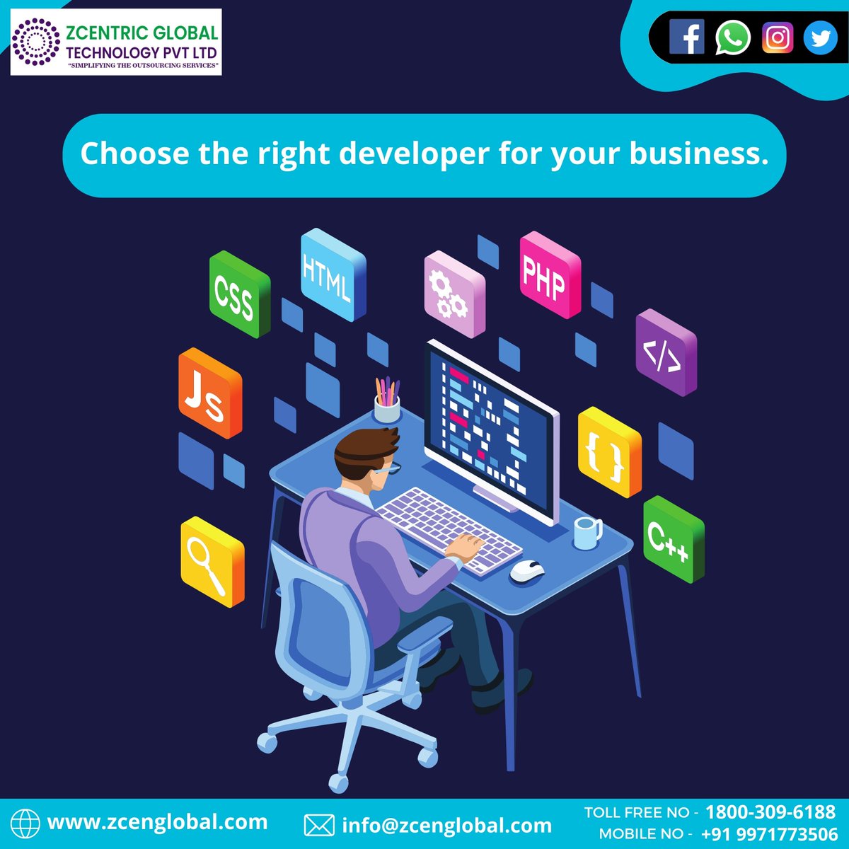 zcentricglobal's tweet photo. Does your #business have a website? If no! It’s high time you build one for yourself. 
Call us to build your business website professionally.
📞: +91 9971773506, 1800-309-6188
🌏 Visit: https://t.co/jis6CKrt3n
#mobileappdevelopment #webdevelopment #Gurgaon https://t.co/8uJJhneoFN