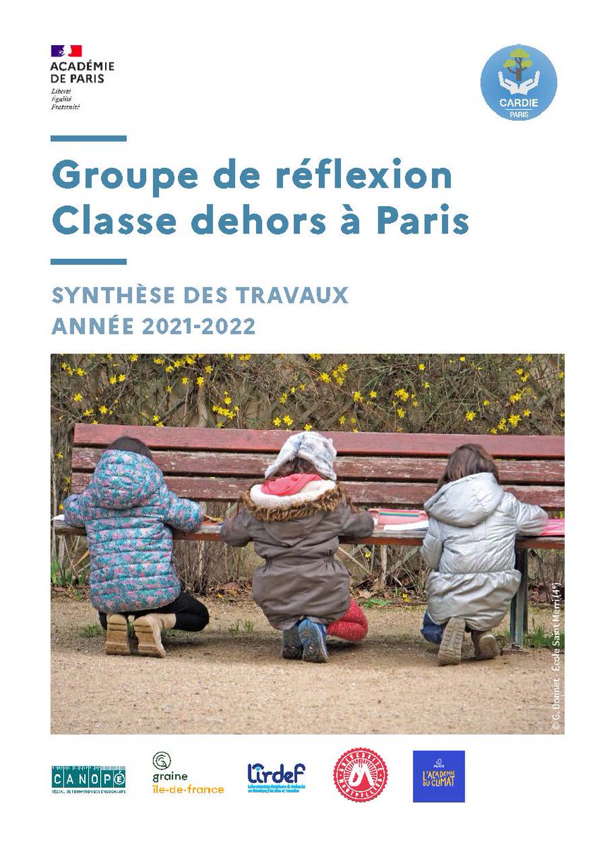 AgnesPernet's tweet photo. Le groupe de réflexion #classedehors de la #Cardie de l'@Academie_Paris, accompagné par @aureliezwang vous souhaite une bonne rentrée et de beaux projets au dehors ! Synthèse des travaux  21/22 à @academieclimat avec @canope_75 et @graineiledefrance 👉https://t.co/9xCOfelg0d https://t.co/3ZsF52gGm7