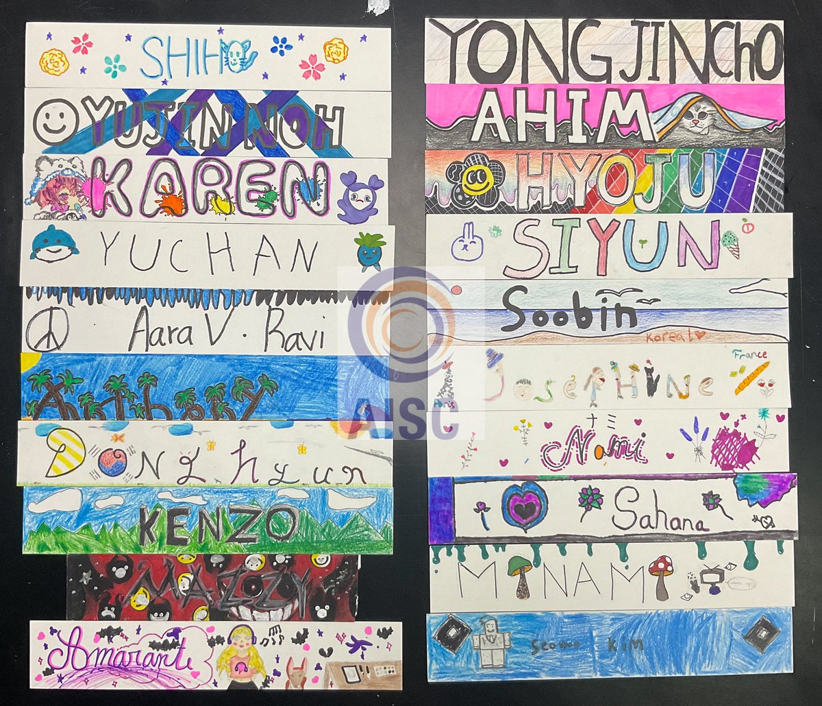 aiscvisualarts's tweet image. #AISCMiddleschool name tag which will go on the storage drawer for the students. #Typography and #design was the objective for this mini lesson. #AISCArts #AISCInTheClassroom #AISCLearner