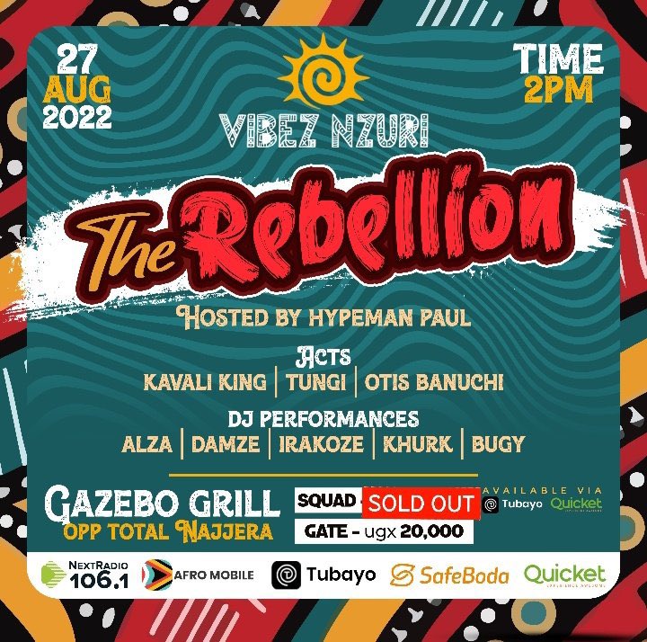 tubayotravel's tweet photo. Y’all either buy your solo #TheRebellion  Tickets  today  OR suffer with going through peoples snaps 

@GAZEBO_GRILL 📍

https://t.co/1iGHnJaV5R https://t.co/rgerOoVkAE