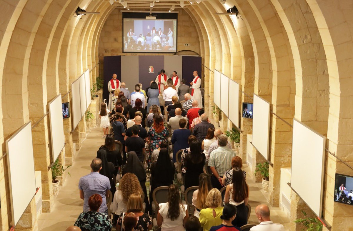 GeorgeVellaMT's tweet photo. Yesterday, we attended mass together with some of the patients receiving help from the #MCCFF. On the occasion, I commended the initiative taken by the MCCFF, the Franciscan Fathers in London &amp; Ms Claire Chircop, CEO of Karl Vella Foundation, for providing bereavement support. https://t.co/6oe42MtrMy