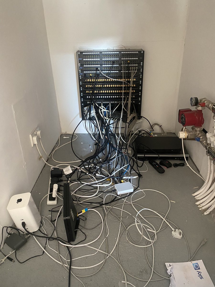 aims_av's tweet photo. “Phase 1” of our ascot project wrapped up pretty smoothly and bang on time last week as you can see lots of kit installed and majorly tidying up the room. Yet to take over CCTV, Alarm &amp; Lighting controls all part of Phase 2, so let’s the final look down at the moment. #smarthome https://t.co/jZejvGHkoJ