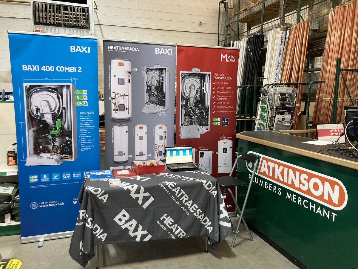 Last chance this week to embrace all things awesome <a href="/baxiboilers/">Baxi UK & Ireland</a> <a href="/MainHeating/">Main</a> &amp; <a href="/heatraesadia/">Heatrae Sadia</a> &amp; let’s face it..it’s a blooming long list😉 We’re only back <a href="/JTAtkinsonBM/">JT Atkinson Builders Merchant</a> Northallerton this morning 🤗 We’re awaiting to assist you with our #heatingsolutions ❤️ Come along 👍