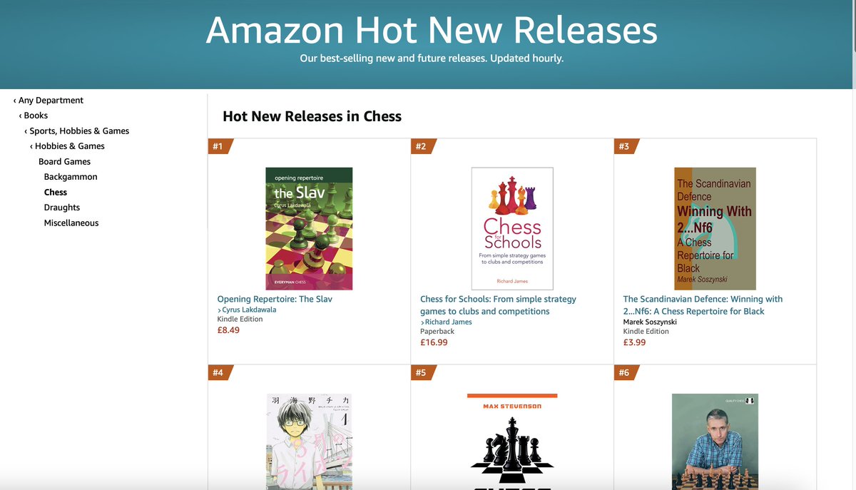 CrownHousePub's tweet image. What a reception for #ChessForSchools! An Amazon hot new release in #chess books – pre-order your copy on Amazon or order direct from our website for a 30% discount using code SUMMER30.