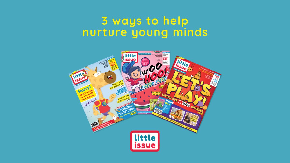 littleissue_sa's tweet photo. 3 WAYS TO HELP NURTURE YOUNG MINDS, powered by the little issue
1. Sponsor schools to receive a minimum of 100 copies 4 times/yr
2. Advertise in the magazine
3. Fund the little issue magazine as part of your company’s CSI initiatives

 https://t.co/gK7CZeKmrm 

#youngmindsmatter https://t.co/MjIxC5UAyd