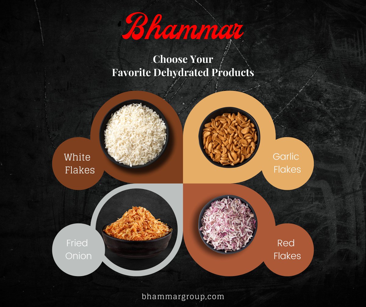 sunil_bhammar_'s tweet photo. We offer Dehydrated Onion and Dehydrated Garlic products as per international standards and Quality.

https://t.co/SGudESwHrC 

#dehydratedgarlic #dehydratedonion #sauces #ketchup #hotsauce #pizza #dips #taste #flavour #flavours #Soups #Sauce #Pasta #Pizzat #Mayonize #Pickles https://t.co/G9VbnnbWhg