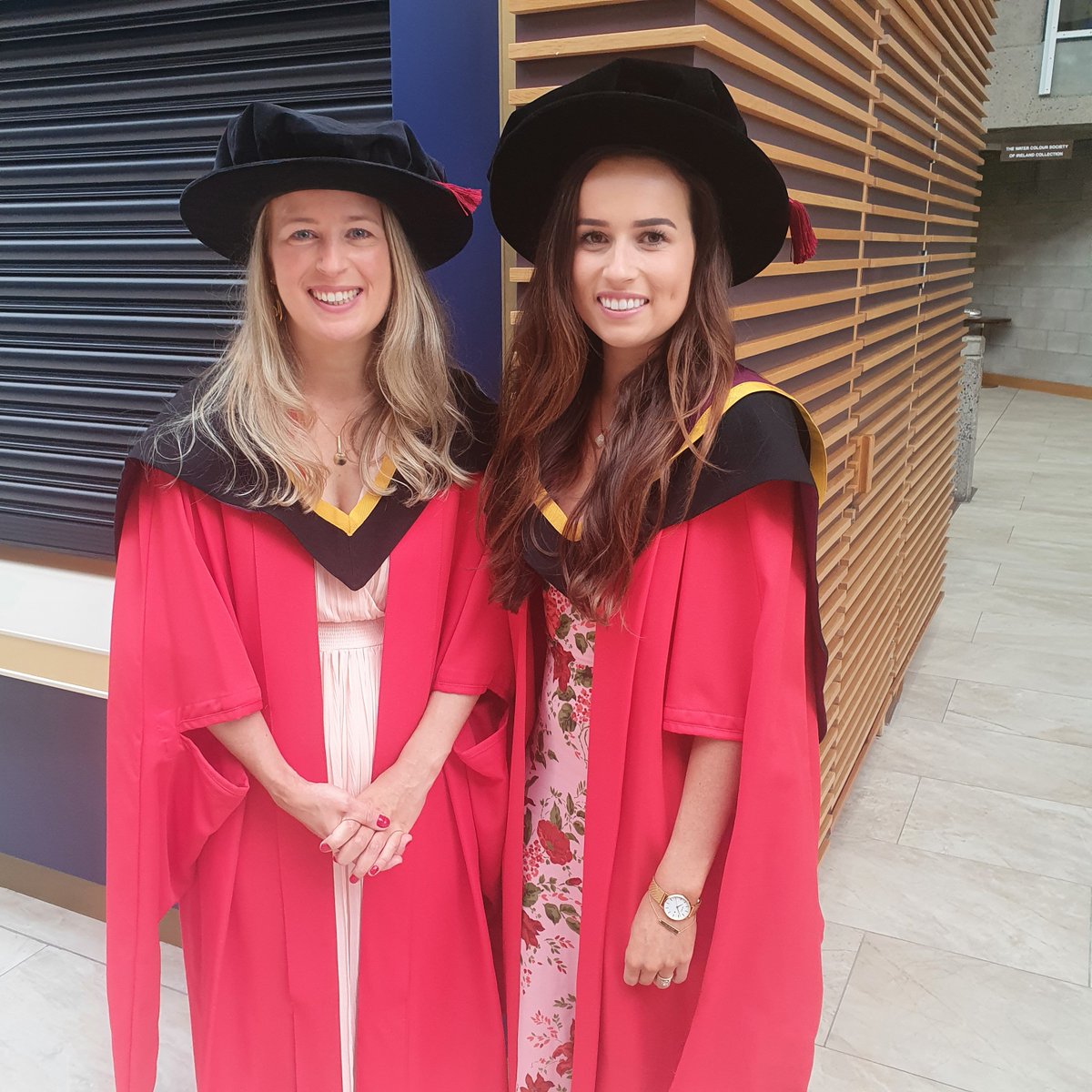 ul_phd's tweet photo. Congratulations to Dr Louise Carroll @louisecarroll9  and Dr Márie Curran @maire_curran who graduated this week from the Structured PHD in @AlliedHealthUL. Comhghairdeachas Márie agus Louise! 👏👏👏👏
@UL  #Classof2022 #PhD #Graduation2022 @ULAlumniUL @GPS_UL @UL_Research @ULPSU https://t.co/MpQI0mxiRr