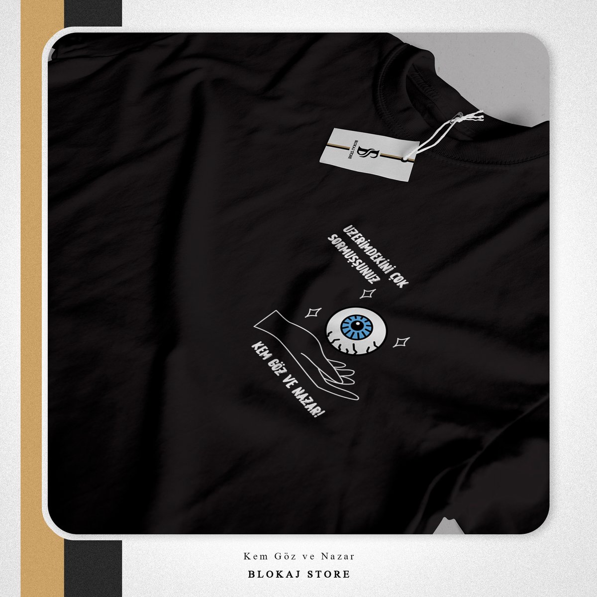 BlokajStore's tweet photo. 🧿Üzerimizdekini hep merak edenlere yanıt olarak “Kem Göz ve Nazar” T-Shirt satışta! 
🧵 %100 Pamuk ve 1.Sınıf Compact Penye kumaş kullanılmıştır. 
🛒 https://t.co/kvcbip2LPB ve Instagram'da satışta . Sen de aramıza katıl !

#blokajstore #nazar #tshirt #kemgöz #Tasarım https://t.co/eHmsM6vAAn