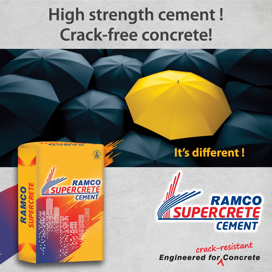 High Strength #Cement which provides Crack-Free #Concrete due to low heat of hydration. Learn more about Ramco Supercrete and how you can use it for all concreting needs - Foundations, Columns, Beams, Roofs.
#ramcocement #Ramco #RightProductForRightApplication