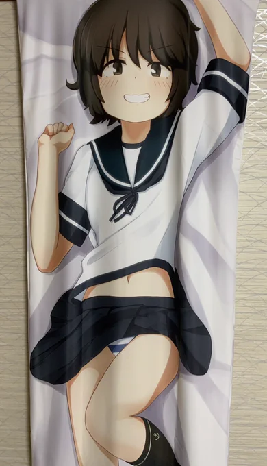 8月28日まで予約受付中の深雪様抱き枕のサンプル届きました!しましまがかなりいい感じですぞ  