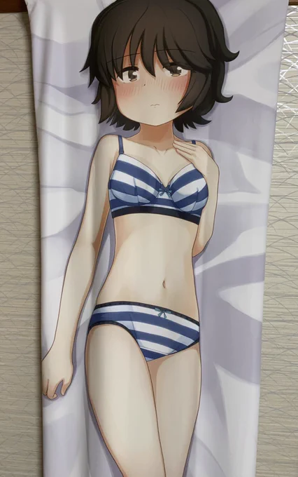 8月28日まで予約受付中の深雪様抱き枕のサンプル届きました!しましまがかなりいい感じですぞ  
