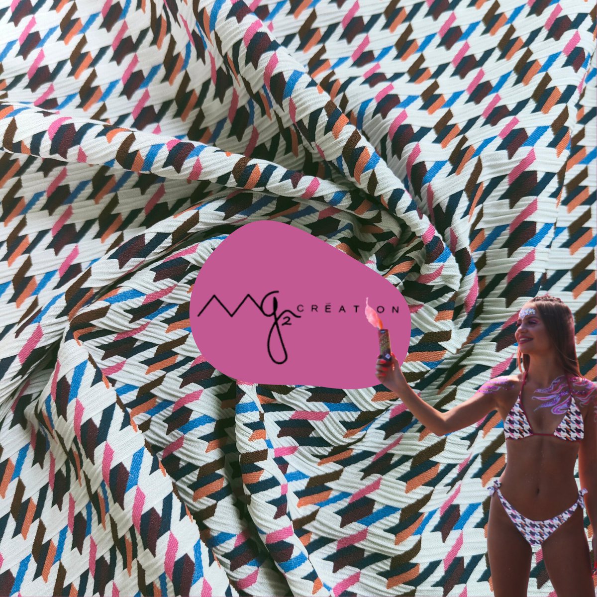 Mg2Creation's tweet photo. Découvrez notre collection beachwear/bain dès à présent sur ⬇️ https://t.co/0StTnSI8Mp

Retrouvez nos tissus Made in France aux couleurs et motifs originaux. 🇨🇵
 On casse les codes avec ce pied de poule renversé 😋 
.
#tissu #fabrics #fabricanttissus #madeinfrance #mg2creation https://t.co/CNIG7er8NJ