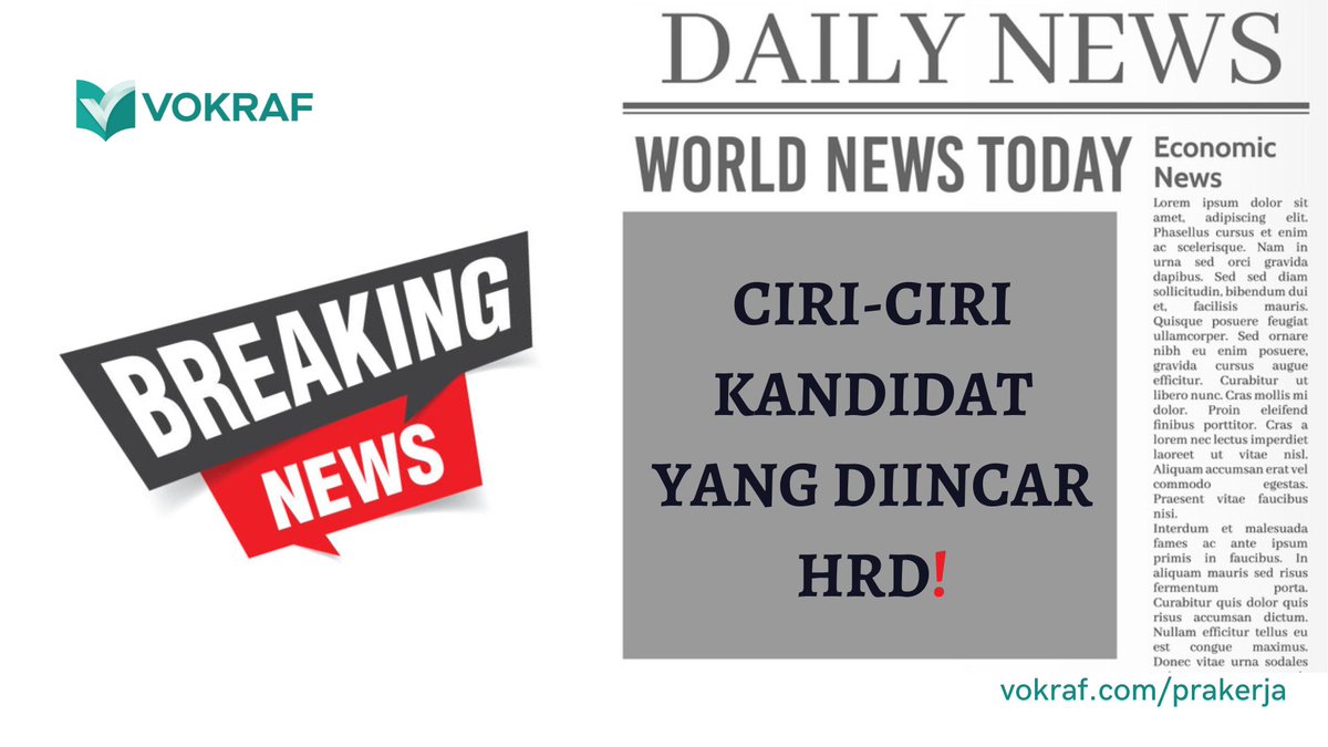 vokraf's tweet photo. PENTING BANGET! CIRI-CIRI KANDIDAT YANG DIINCAR HRD. YUK SIMAK!👇 https://t.co/fcaTngjaO4