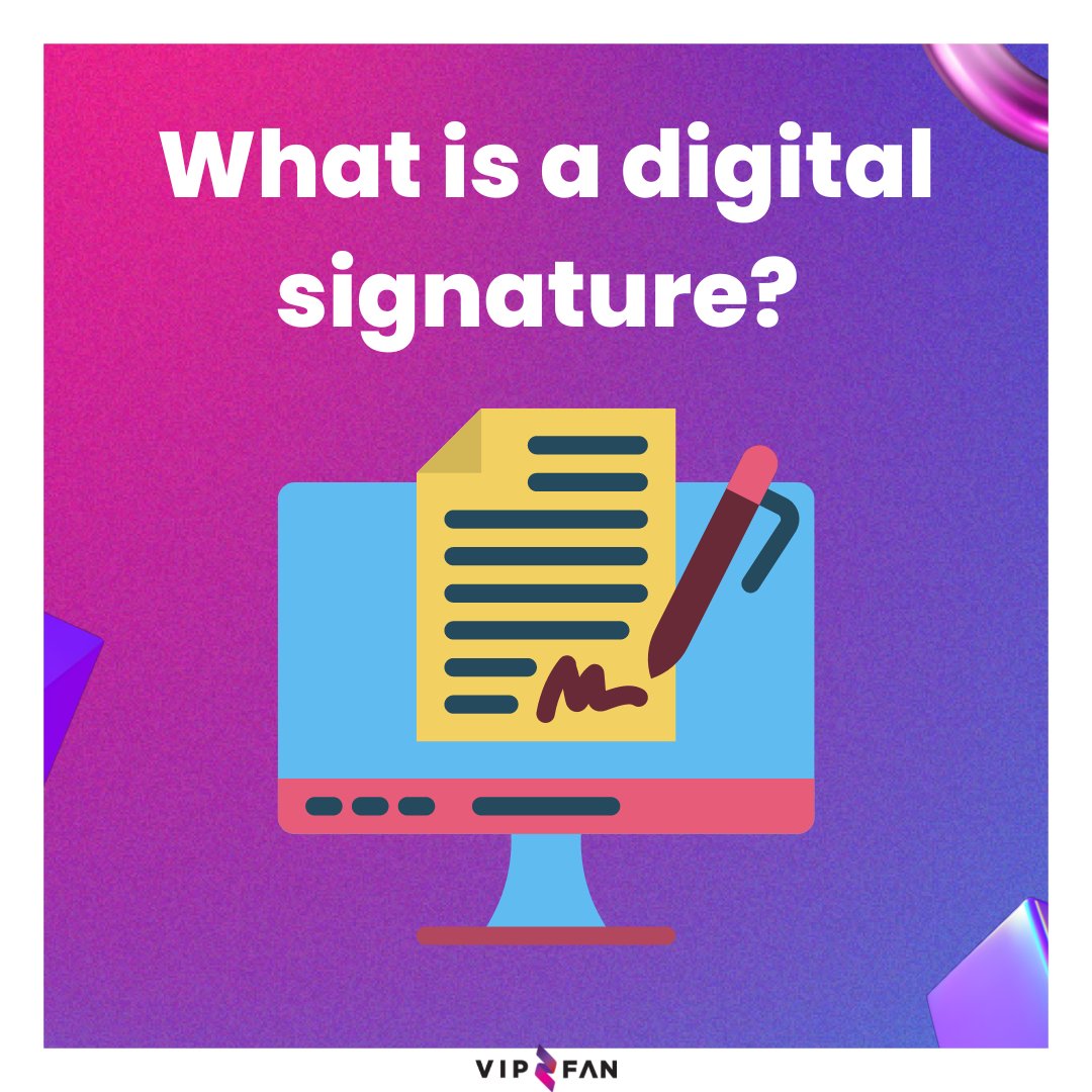Vip2Fan's tweet photo. VIP2FAN EDUCATION 📚📈

What is a digital signature?

It is a mathematical process that allows verifying the authenticity of the sender of a certain digital message, such as a cryptocurrency transaction. https://t.co/Kg2NWBu20o