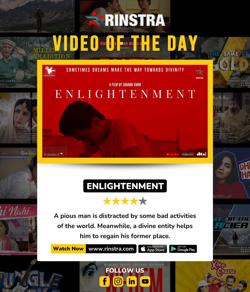 iRINSTRA's tweet photo. "ENLIGHTENMENT"
📽️Short Film By: @SarangKhan_
 
▶️Watch Now⤵️
https://t.co/dHL6lkN9i2

Download Rinstra App ⤵️
Play Store: https://t.co/mHb3L9W48M
Apple Store: https://t.co/5DgNW2uKbY

#shortfilm #digitalcontentcreators #Rinstra https://t.co/ZGmoXqhjyB