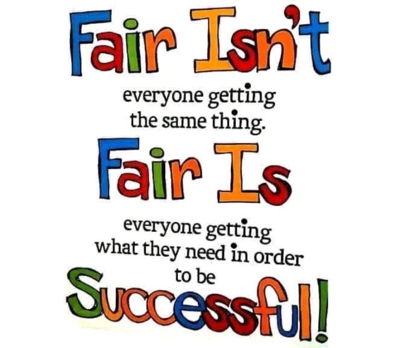 AnnaButton10's tweet photo. Define fair !!! It’s not about all having the same … that is not fair #stillable https://t.co/l48HsbJ7PK