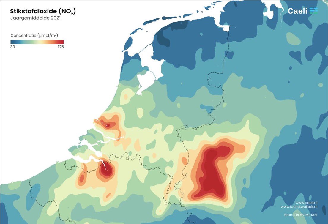 Speciaal voor <a href="/MinisterNenS/">Staslvvn</a> heeft #caeli alvast de NOx kaart over 2021 gemaakt inclusief DE. Het ministerie kan zonder problemen nog veel meer data - ook ammoniak - kopen. Goedkoper en sneller dan bij uw eigen preferente instituten <a href="/rivm/">RIVM</a> of <a href="/TNO_nieuws/">TNO Nieuws</a> of <a href="/WUR/">Wageningen U&R</a>.