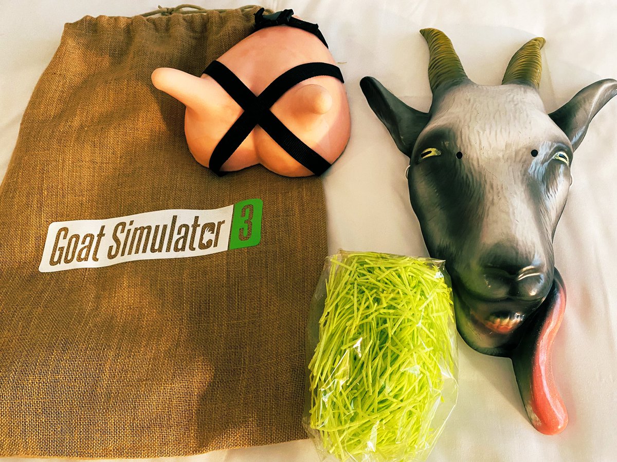 VideojuegosGAME's tweet photo. ¡SORTEAZO exprés de #Gamescom con @PLAION_ES! 😮 ¡Llévate este PRESS KIT exclusivo de #GoatSimulator3! 

🔄 RT + Síguenos y a @PLAION_ES.
📲 Responde con #GoatSimulator3GAME y a un amig@.

Reserva ya el juego en GAME 👇👇👇
https://t.co/KD2LkUPokD https://t.co/ydMVUqQcLq
