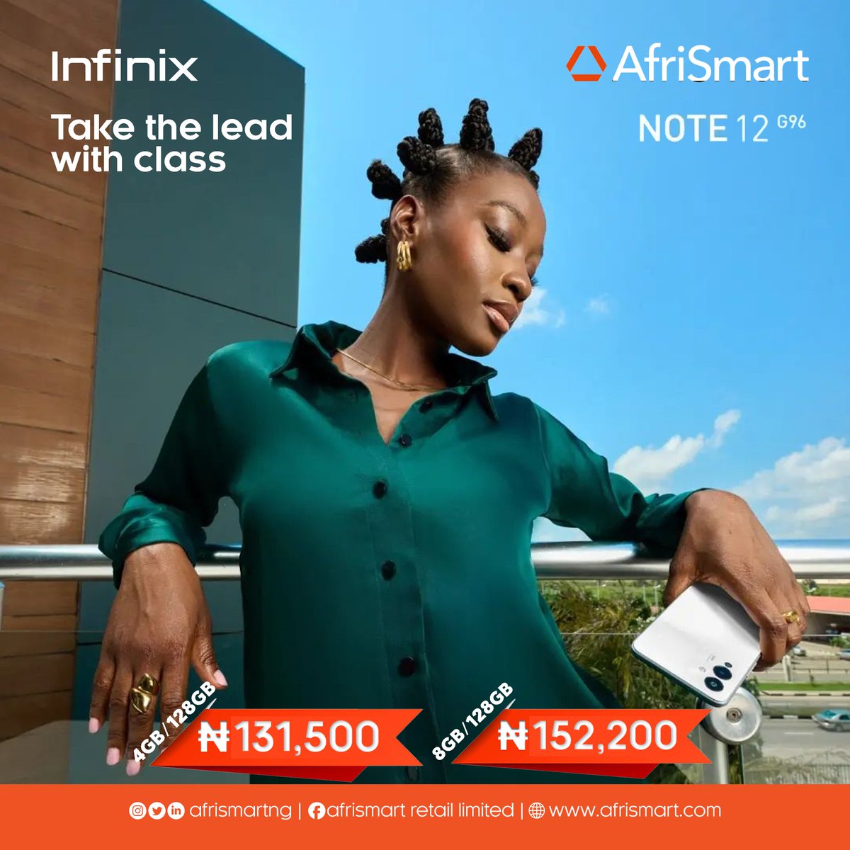AfrismartNg's tweet photo. Never to be caught unfresh!π
With the #infinixnote12 , you can add a touch of sophistication and finesse to everything you doππ―
π https://t.co/s4c8WUM7ZU
π 08172758440
#infinix #phonesandmore #Afrismart #sophisticated #shopwithAfrismart #class #instagood #fresh https://t.co/YR1YFGyCoI