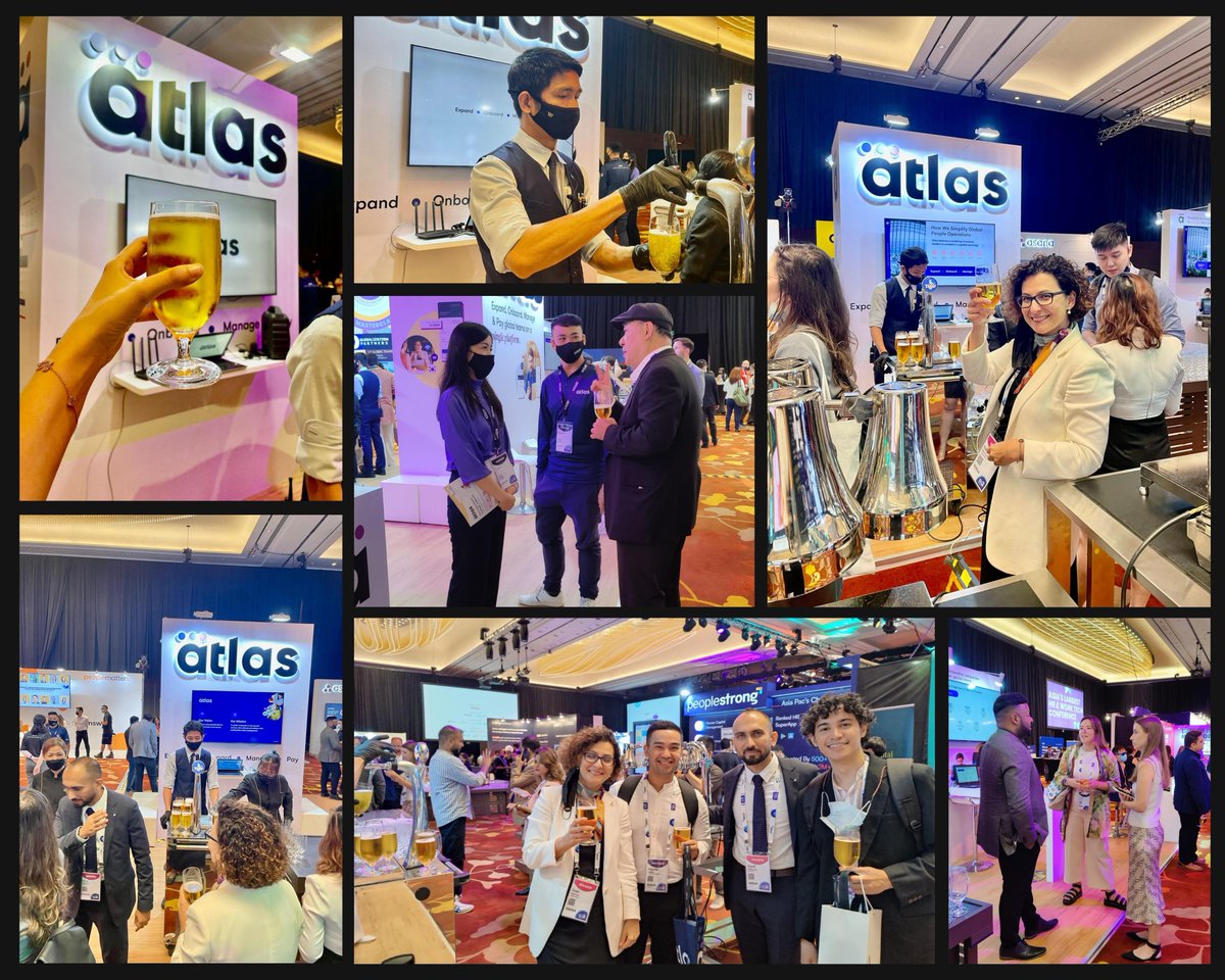 PeopleMatters2's tweet photo. It is time to #BeerUp | There is so much brewing at the @Atlas_HXM booth at TechHR Singapore 2022: ideas, innovation and more!
#TechHRSG #futureofwork https://t.co/1bxbiY56Io
