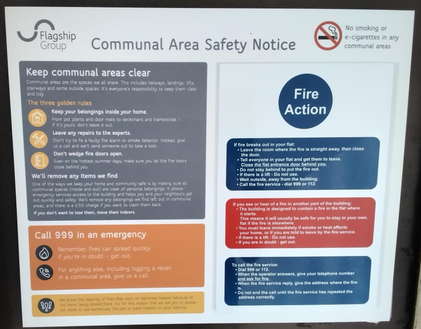 MySamphireHome's tweet photo. Have you seen this sign in your #Neighbourhood? 👀

We all have a responsibility to keep #CommunalAreas clear &amp; safe by following the three golden rules...

🚪Keep fire doors closed
🚲Store belongings inside your home
🛠️Leave repairs to the experts

https://t.co/7cigLSt8cM https://t.co/QP4FQD42xW