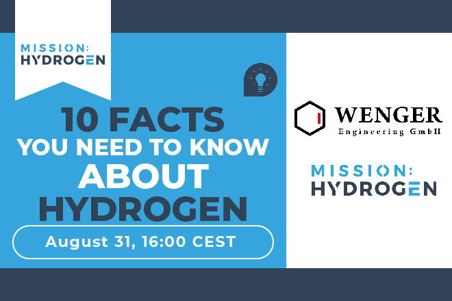 💡 "10 facts you need to know about #hydrogen" - Register now for the FREE #WEBINAR on August 31 with our Founder and CEO David Wenger! mission-hydrogen.de

#h2 #wasserstoff #webinar #energy #energytransition #elctrolysis #technology <a href="/WengerHydrogen/">Wenger Engineering #hydrogen</a>