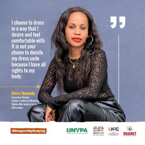 UKPC_UG's tweet photo. I choose to dress in a way that I desire and feel comfortable with. It is not your choice to decide my dress code because I old all rights to my body. #MyBodyIsNotADemocracy #respectmybody #Stand4BAI https://t.co/YEUensvTyV