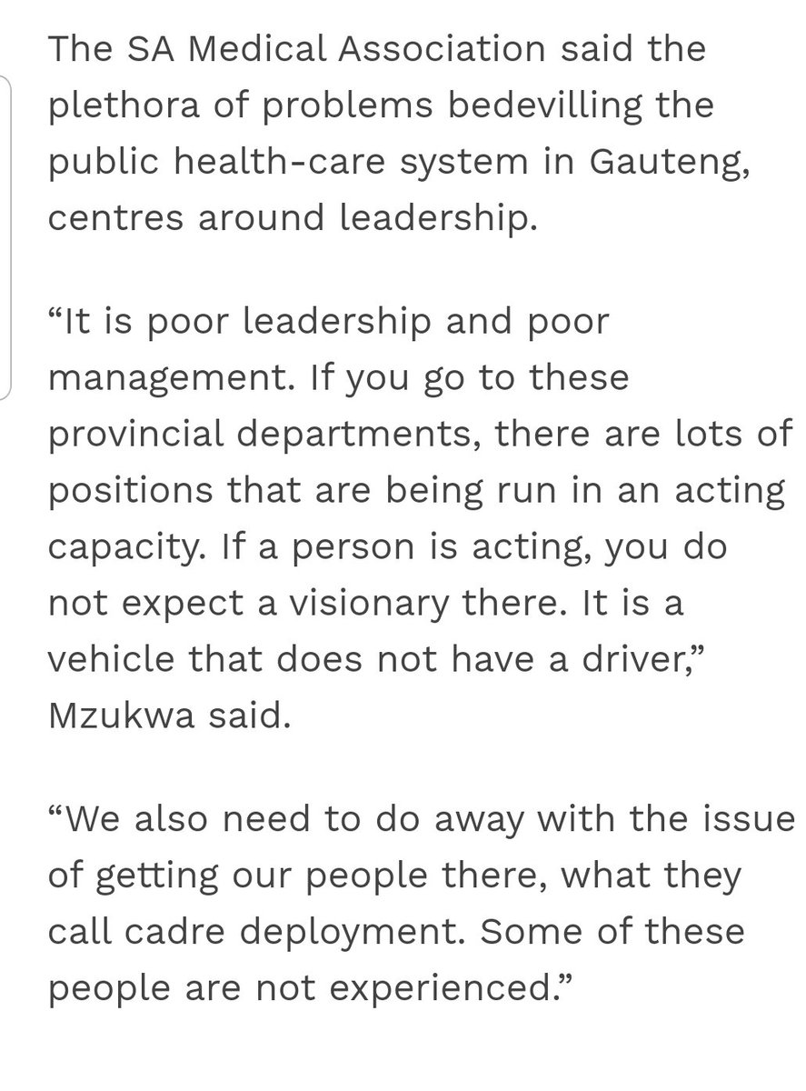 UnmovedLee's tweet photo. @MbuyiseniNdlozi Indeed. The SA Medical Association has been saying what you are saying for years now. Nobody listened. They will instead attack you for saying what has been said by leaders in the sector.
Today they scapegoat a sick woman lying in bed.
#PHOPHIMUSTFALL #PhophiRamathuba https://t.co/Ql4gcViDJM