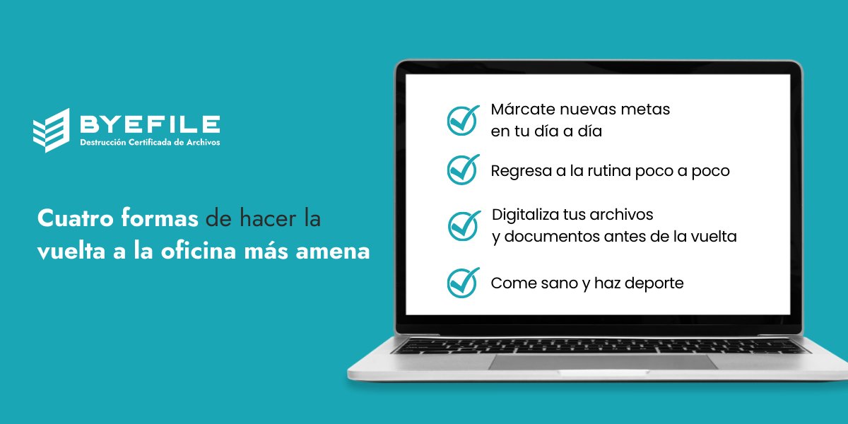 Byefile's tweet photo. 🧘💼Os traemos cuatro #consejos para la vuelta al #trabajo sea lo más amena posible.
Desde #ByeFile nos encargamos de #digitalizar tus archivos en papel para que al llegar a la oficina todo esté en orden⬇️.
📱 WhatsApp: +34 619 51 62 10
☎️ Teléfono: 900 670 006 https://t.co/28249cFRY1