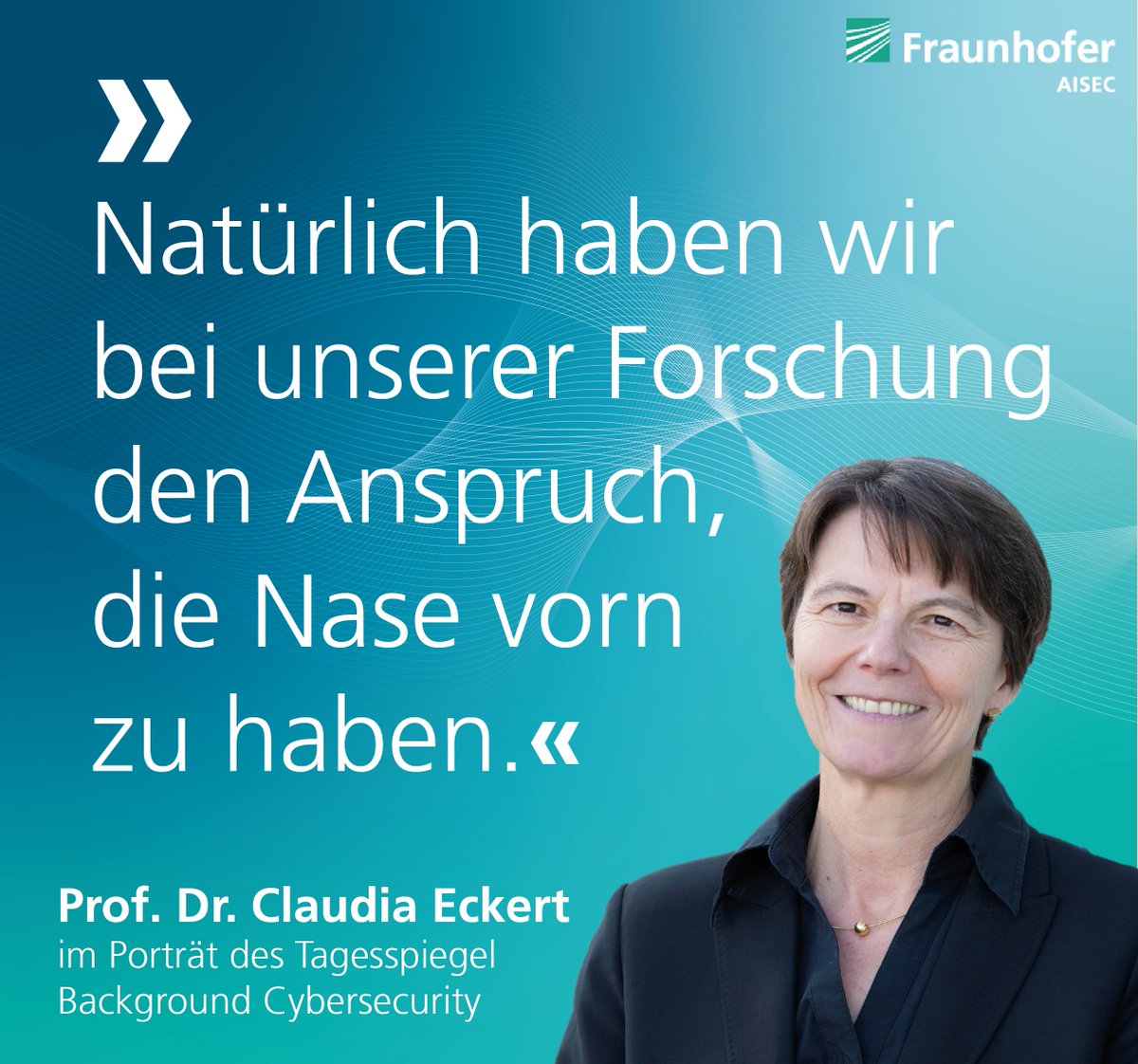 FraunhoferAISEC's tweet photo. Prof. Claudia Eckert ging bereits 1979 in die #Informatik – damals noch ungewöhnlich. Bei @TspBackgroundCS berichtet unsere Institutsleiterin über ihren Werdegang und spannende Projekte in der #Cybersicherheit.
➡️ https://t.co/7u77VXHxaa
#WeKnowCybersecurity #innovativeFrauen https://t.co/9vkL1HD4pr