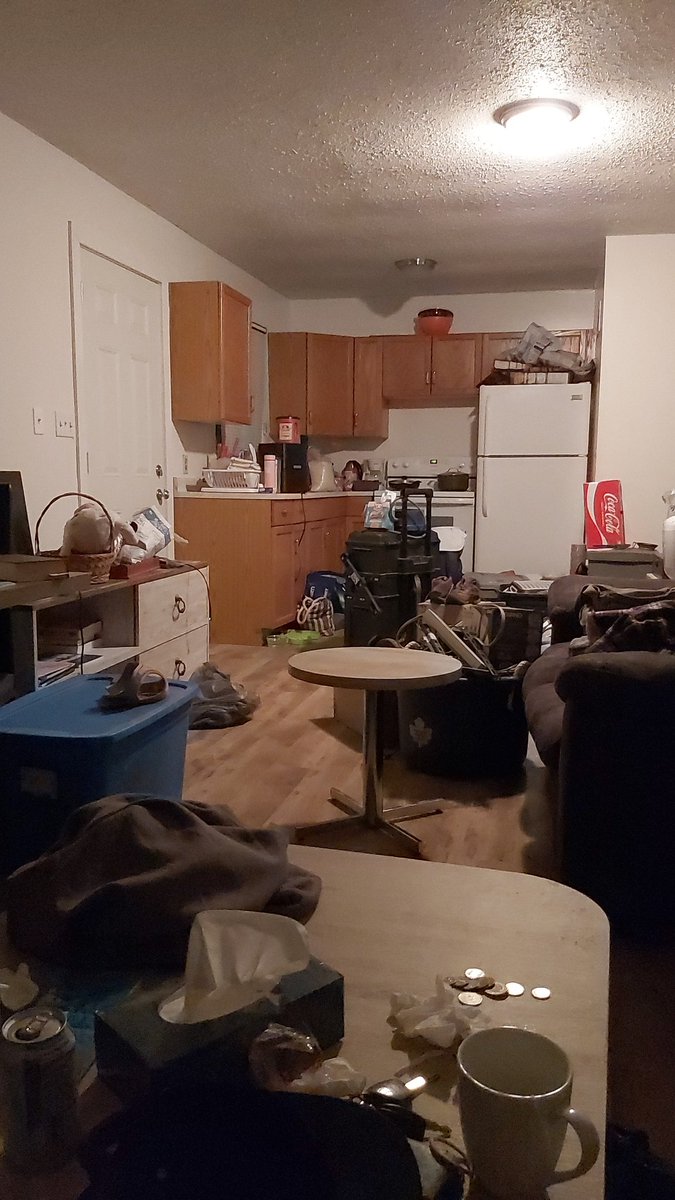 AloraMills's tweet photo. The new house is buried under our stuff, and needs a good cleaning before anything.  But it feels so cozy. We are glad to finally be here! https://t.co/GxLKkhxHAZ