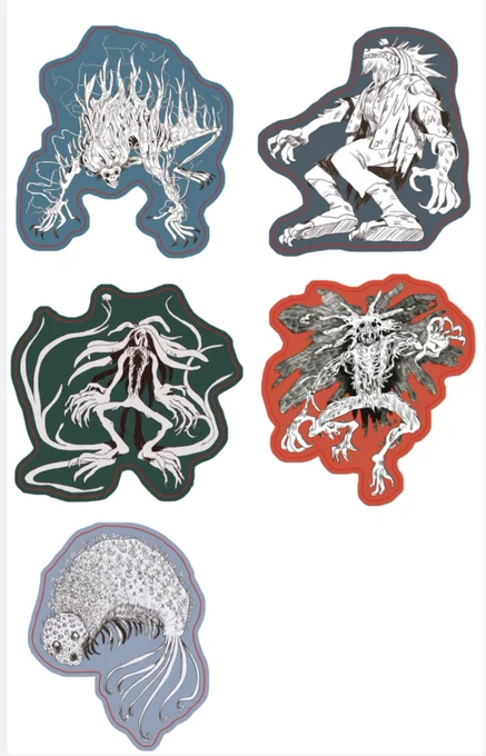 hi Bloodborne people, my sticker set is currently a giant 50% OFF!! Low stock so buy up while you can, clearing out to replace with different designs 