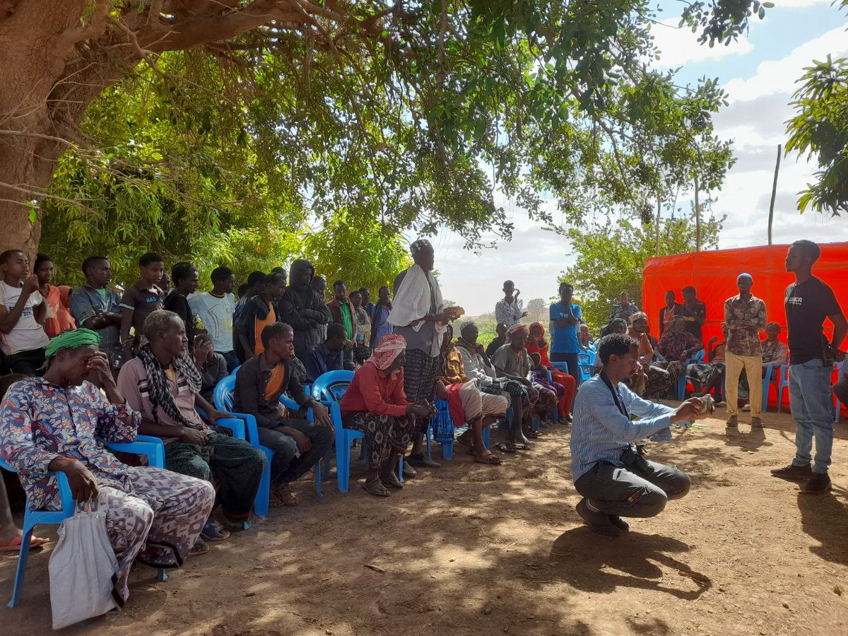RRSEthiopia's tweet photo. Extending their mission to the #Melkadida refugee operation, the high-level delegation from RRS &amp; UNHCREthiopia visited the irrigation scheme &amp; maize &amp; lemon farms at Kobe refugee camp. The delegates held a meeting with heads of cooperatives &amp; members of livelihood beneficiaries. https://t.co/MV6ie7XCV1