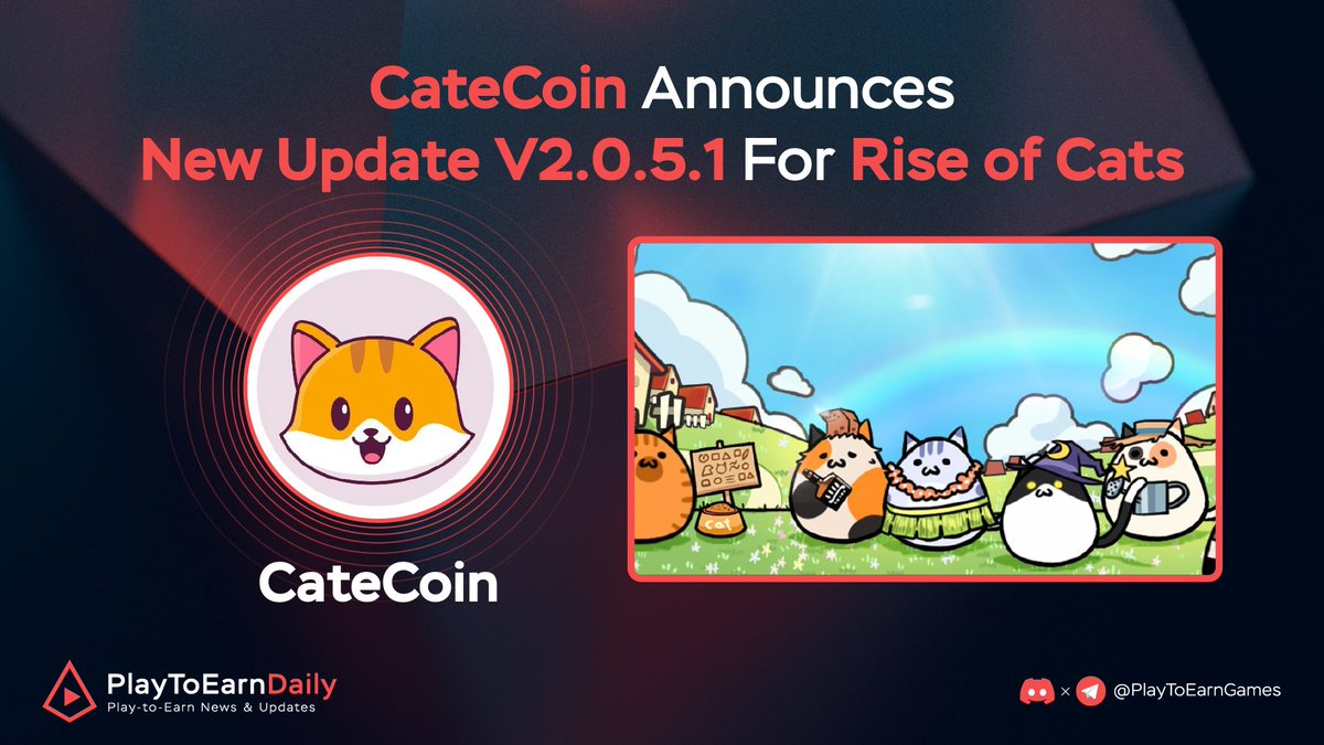 HOODdailyTK's tweet photo. 🎉 @catecoin Announces New Update V2.0.5.1 For Rise of Cats

🔥 The V2.0.5.1 update has been completed and you can continue to enjoy the cat world now!
💰 The Connie airdrop is completed and we have done some bug fixes and improvements.

#CateCoin #PlaytoEarn $CATE #Metaverse https://t.co/dcrwYfbDJe