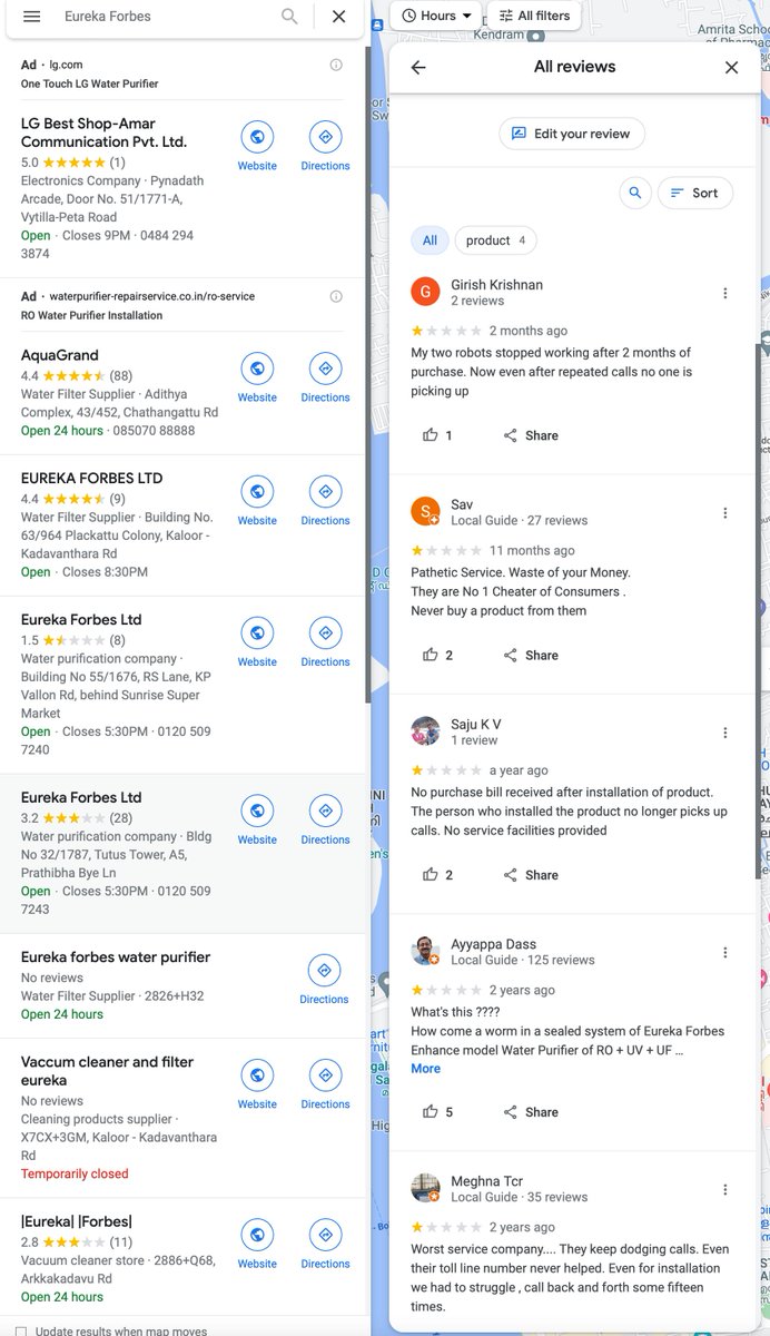 srijithv's tweet photo. @EurekaForbes Please do a reality check. This is not an isolated case. 
https://t.co/NWvhkDvlQA https://t.co/WJpk8bgXP7