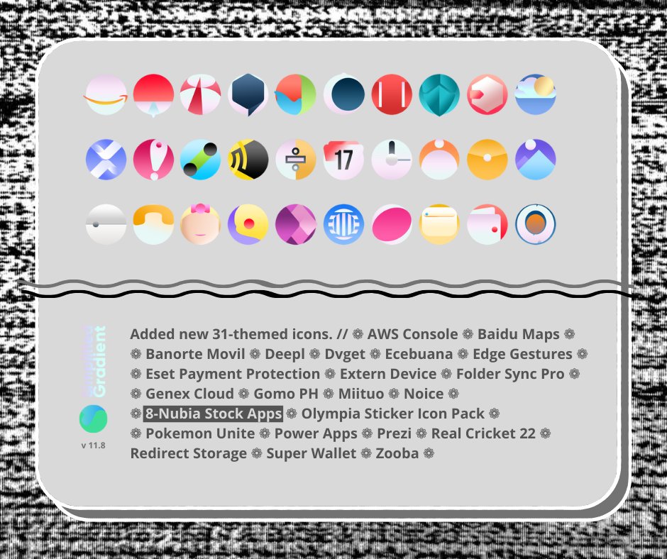 etden's tweet photo. Simplified Gradient Icon v11.8 is live on the Play Store.
Get or update: https://t.co/guortgxZAn
#icon #gradient
#simplified #android
#iconpack #customiz https://t.co/Vmod65MWJW