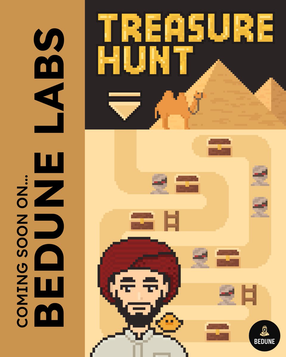 💰 TREASURE HUNT 💰

...COMING SOON ON BEDUNE LABS...

bedune.io
#Bedune #BeduneCalendar #BeduneLabs #BeduneNFT