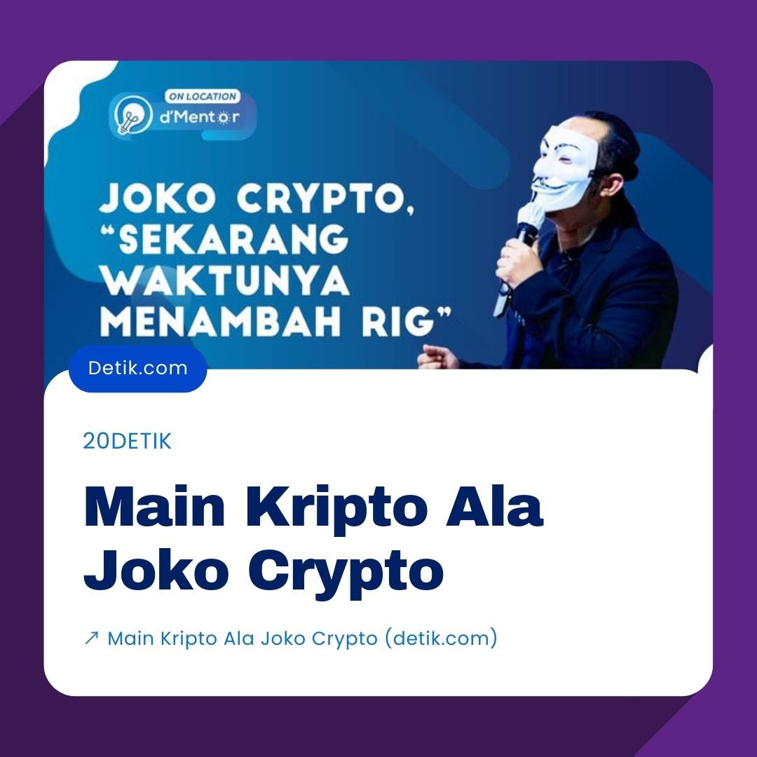JokoCryptoReal's tweet photo. Sharing my experience related to Cryptocurrency and Mining. Let's check this one on https://t.co/kmmbcLhgpC. https://t.co/WPKPaJxklg