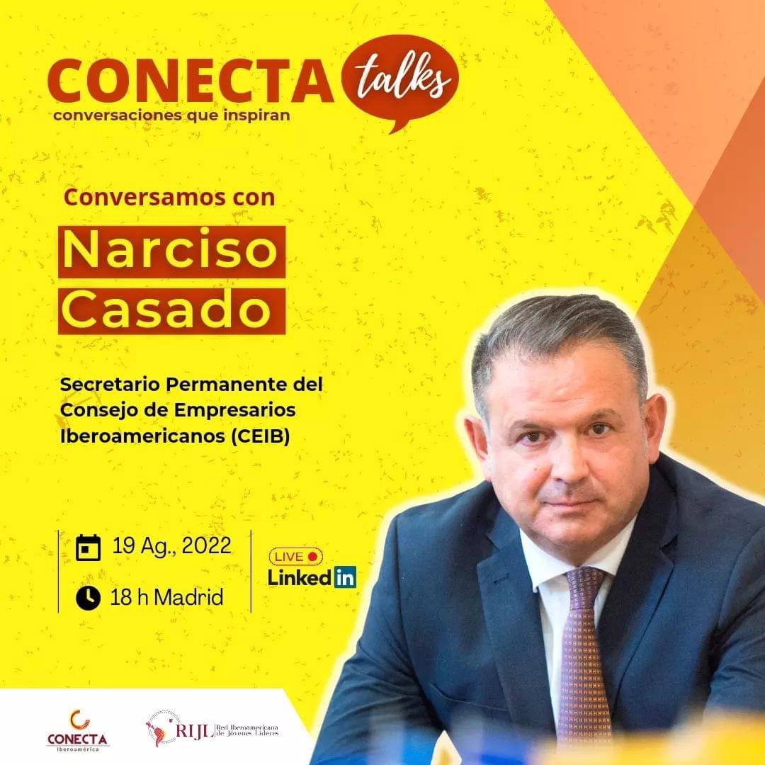 Red_de_Lideres's tweet photo. 🔔 Continuamos con los #ConectaTalks de #ConectaIberoamérica y @Red_de_Lideres 

💼 Hablaremos con Narciso Casado Martín, Secretario Permanente del CEIB Consejo de Empresarios Iberoamericanos, la mayor red empresarial de Iberoamérica.

📅 19 de agosto https://t.co/Q0QUK39ans https://t.co/BAagNAIbPi