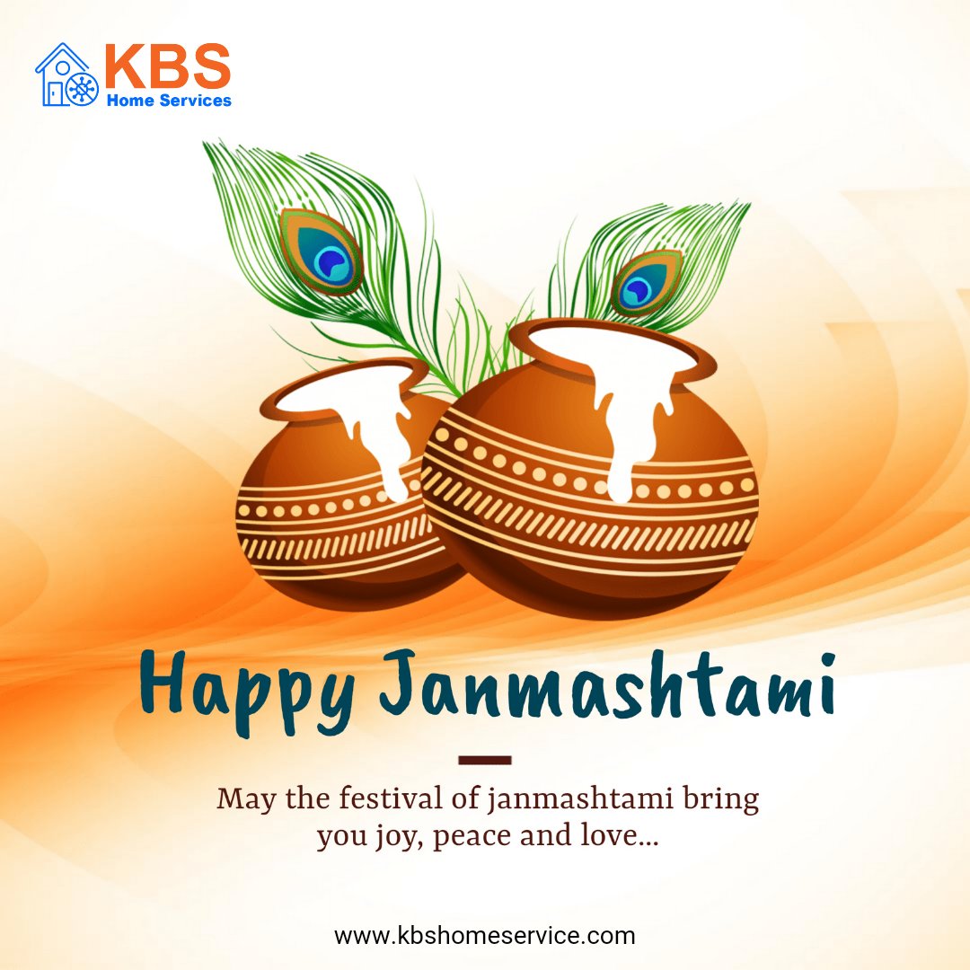 Janmashtami is the occasion of fun, joy, and love and there is so much more. Wishing you a Happy Krishna Janmashtami. #krishnajanmashtami #srikrishna 
#homecleaning #deepcleaning #kbshomeservice #bangalore #sumpcleaningbangalore #watertankcleaningservice 
bit.ly/3IymUrK