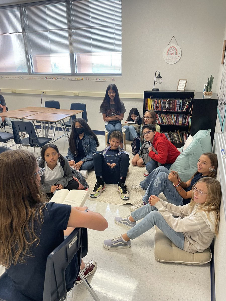 These 6th graders were eager to listen to their classmate read her library book to them at the end of class. ♥️ Cultivating a love for reading one day at a time ♥️ @Hernando_MS