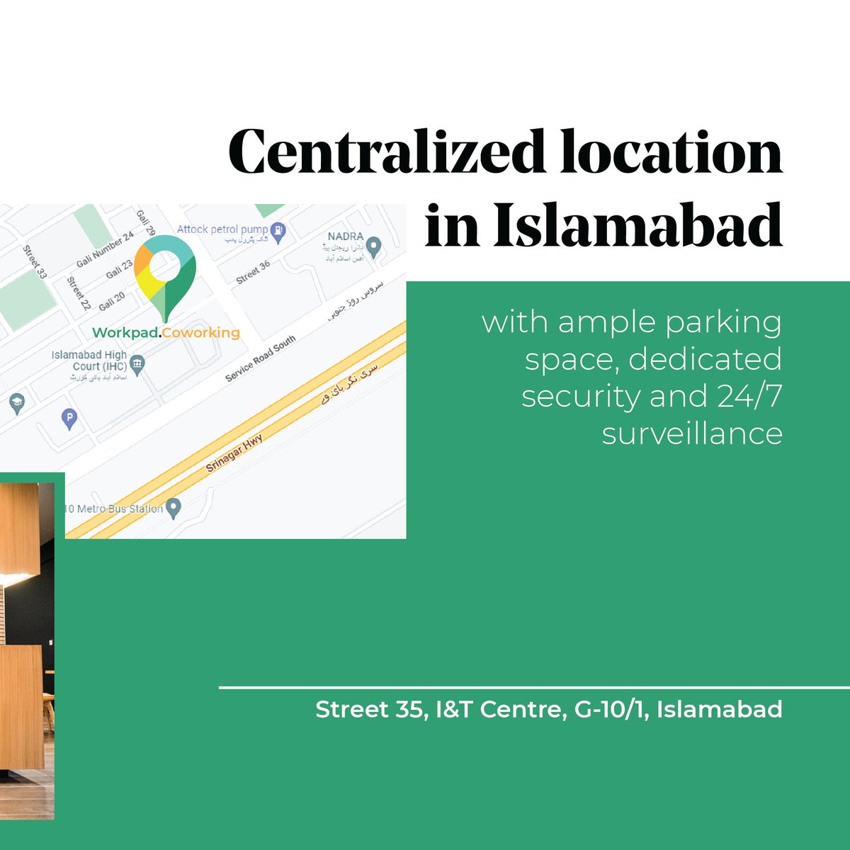 WorkpadC's tweet photo. Workpad offers its community of co-workers a workspace situated in a centralized location with all the necessary facilities. Enhance your work-life experience and join Workpad today!

#Workpad #coworking #work #WorkFromHome #officespace #Islamabad #opportunity #hybridwork https://t.co/iOTAwmlToq