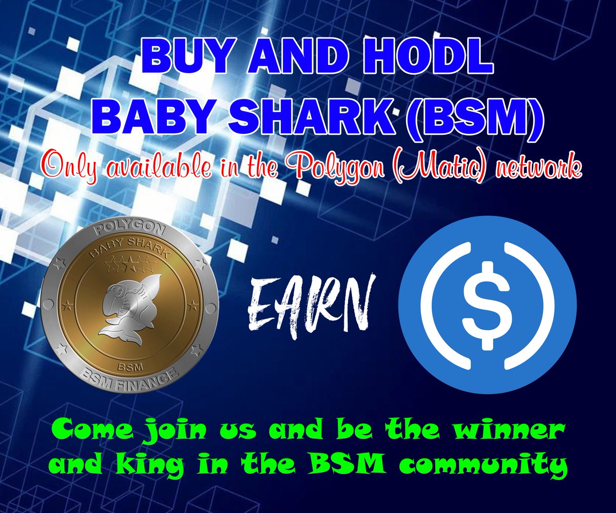 babysharkbsm's tweet photo. Buy BSM at @QuickswapDEX and be a winner🚀🚀
https://t.co/lvlTtxtjdq
#BabyShark #BSM #Polygon #Matic #quickswap https://t.co/f2j3SHYhKJ