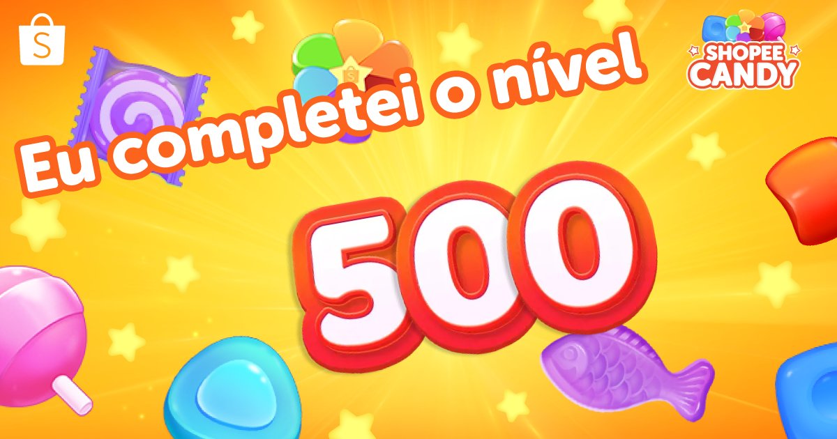 PoLyNeMM's tweet image. Eu completei o nível 500 no Shopee Candy! Jogue também! Combine doces para ganhar Moedas Shopee e cupons de desconto!! shp.ee/kskd5skkp9t