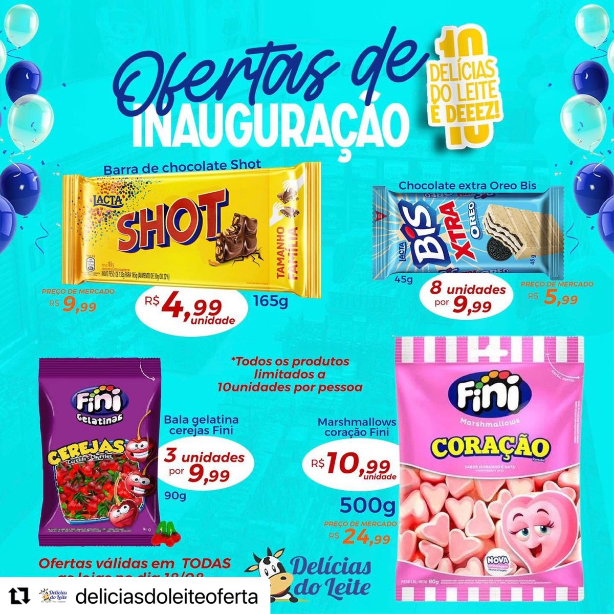 Deliciasdoleite's tweet photo. Hj no bairro alvorada em@Contagem! 10ª Loja @Deliciasdoleite no Bairro Alvorada! Avenida José Luisiana da Cunha 312 . Confira algumas das ofertas! https://t.co/nzu3p4GOKO