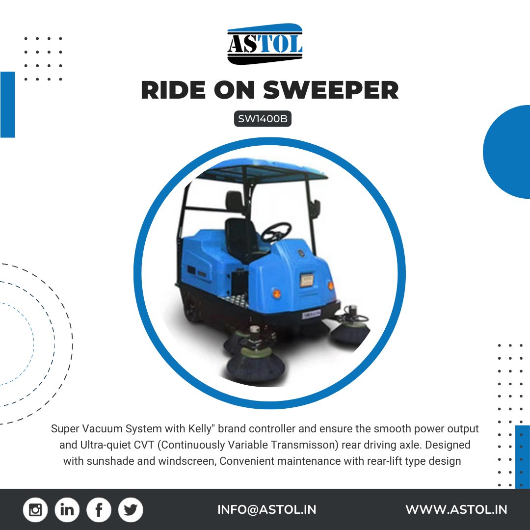 AstolCleantech's tweet photo. #RideonSweeperMachine #AstolCleantech #Industrialcleaning #commercialcleaning #burnishingmachine #restorant #transport #hygiene #vacuumcleaner #singediscmachine #UpholsteryCleaner https://t.co/8gQJ8vDhDH