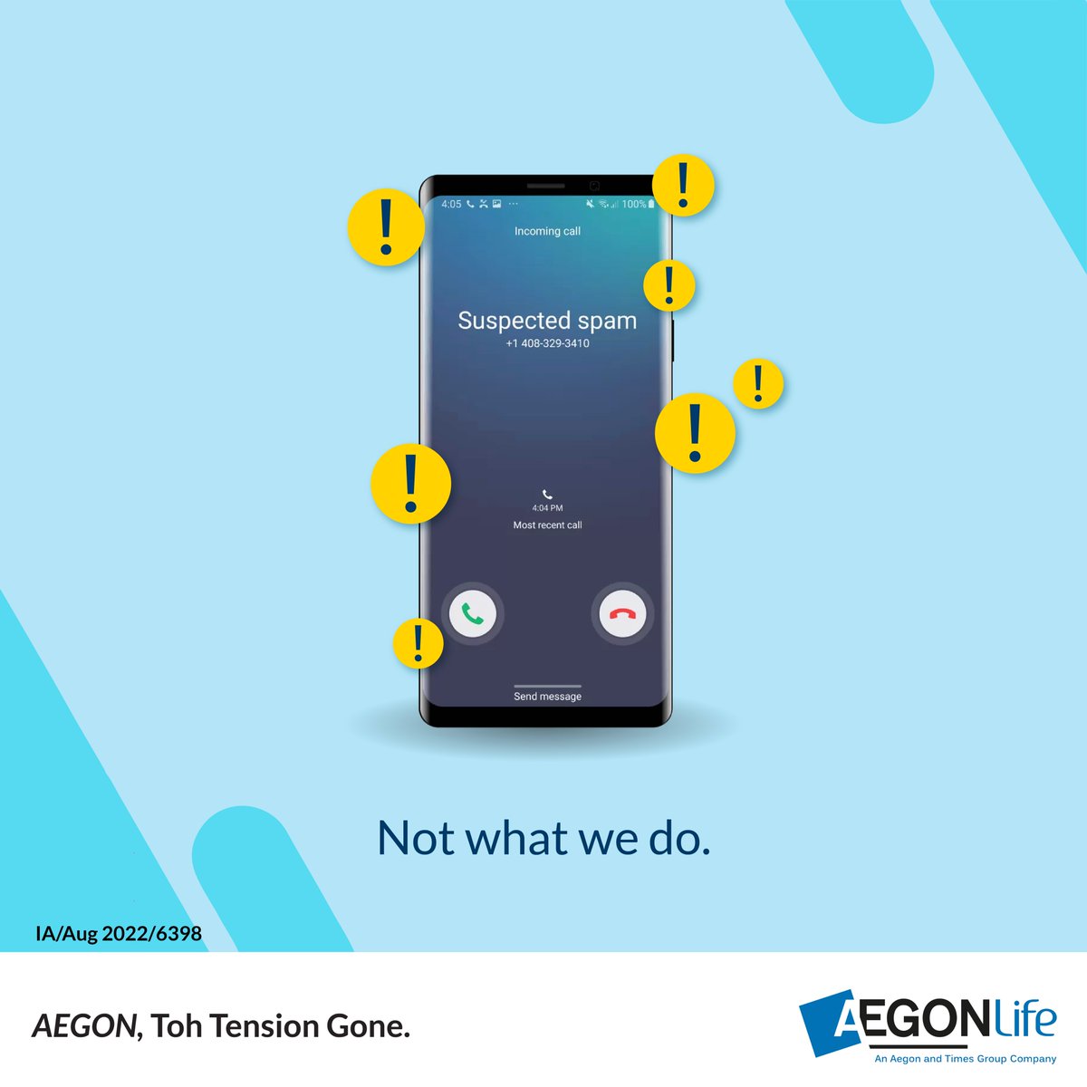Bandhan_Life's tweet photo. This is not what you deserve!
No spam calls; just easy, transparent, insurance plans!
https://t.co/dzwtyBHfcd
#EasyInsuranceKaNayaAddress
#AegonLifeInsurance
#AegonTohTensionGone #NoSpamming
#DigitalInsurance
#InsuranceSimplified https://t.co/ebRSoG5QPm